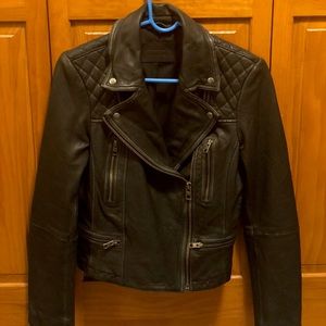 All Saints Leather Cargo Jacket